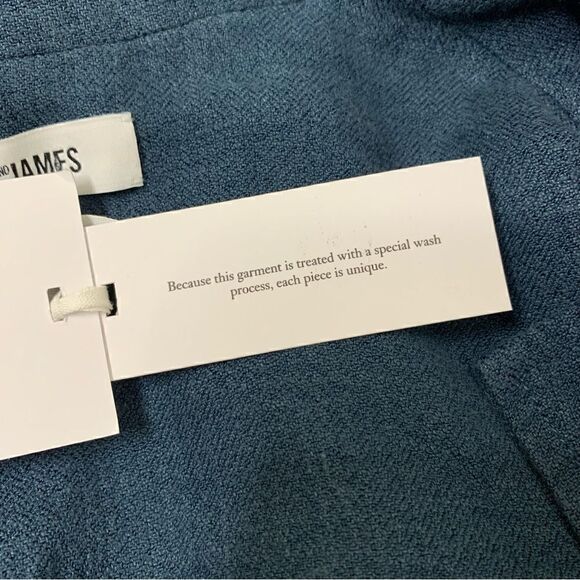 Elizabeth and James Linen Blend Size Large Trans Tegan Biker Vest - Picture 14 of 15